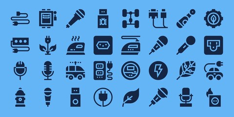 plug icon set