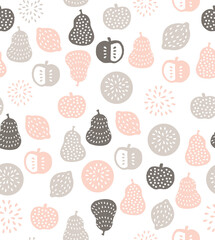 北欧風の果物のシームレスパターン