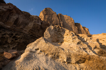 cliffs and rocks of santorini island