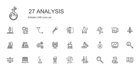 analysis icons set