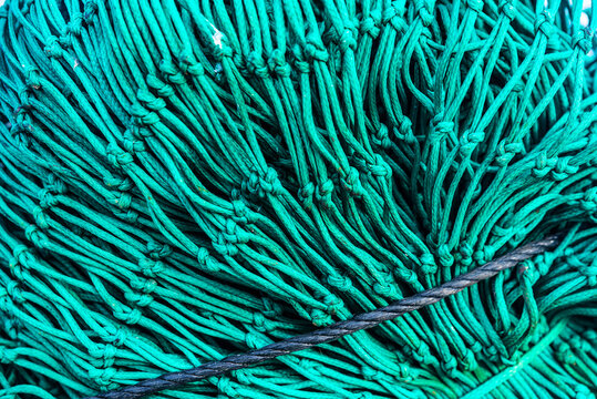 Lots of fishing nets as abstract background