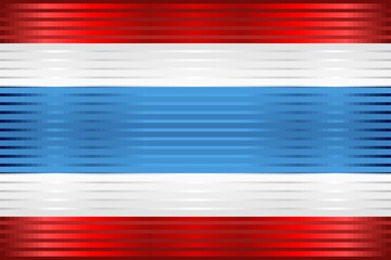 Shiny Grunge flag of the Thailand - Illustration, 
Three dimensional flag of Thailand