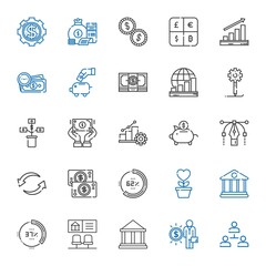 investment icons set