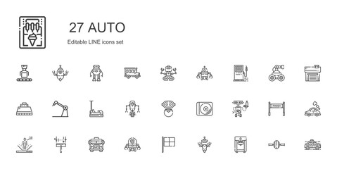 auto icons set