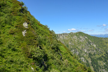 Mountain view at mount Tamaro in Switzerland