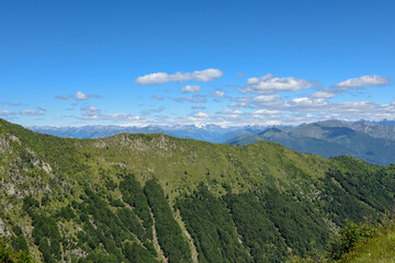Mountain view at mount Tamaro in Switzerland