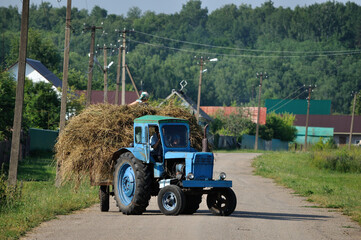 tractor in a field