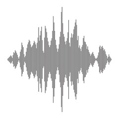 Black sound wave equalizer isolated on white background. Abstract music wave, monochrome volume audio line, soundwave rhythm 