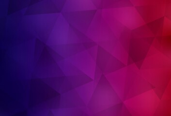 Obraz premium Dark Purple, Pink vector gradient triangles texture.