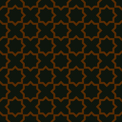 Abstract background brown patterns on green, seamless pattern, vector