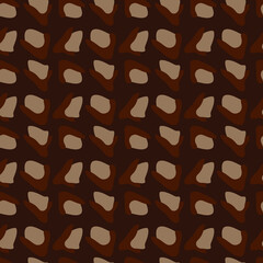 Abstract brown spots background texture for design, seamless pattern, vector