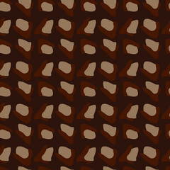 Abstract brown spots background texture for design, seamless pattern, vector