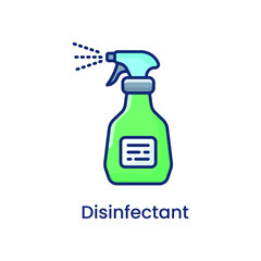 Corona Virus Disinfectant Colored Icon Vector