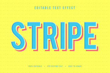decorative stripe Font and Alphabet vector