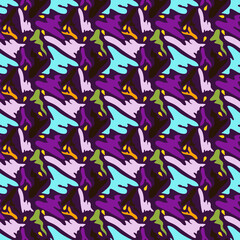 color abstract ethnic seamless pattern in graffiti style with elements of urban modern style bright quality illustration for your design