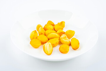 Golden yellow apple fruit