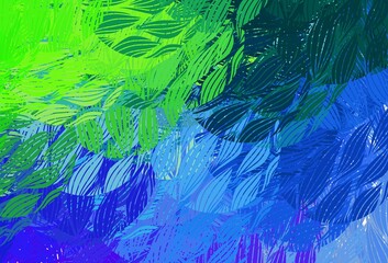 Light Blue, Green vector pattern with random forms.