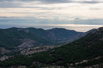 Naklejka premium Oldest village in Thassos island Greece Kastro