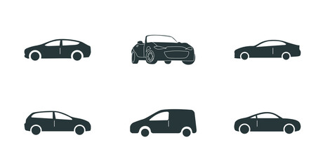 Cars vector flat illustration