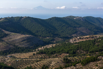 Naklejka premium Oldest village in Thassos island Greece Kastro