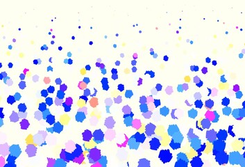 Light Multicolor vector backdrop with memphis shapes.