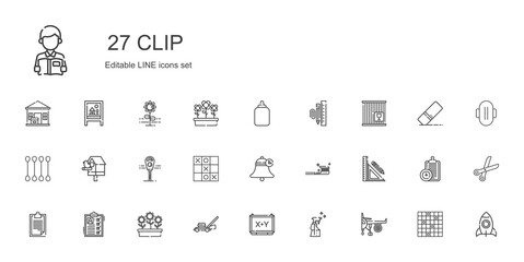 clip icons set