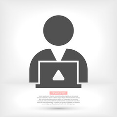 man laptop vector icon. lorem ipsum 10 EPS Design