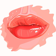 beautiful lips in fashion style