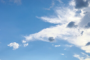 blue sky with clouds closeup