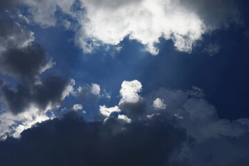 Dramatic sky. Dark storm clouds before rain