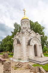 Fototapeta na wymiar Exterior of the Temple complex. Pavlovskaya Sloboda, Russia