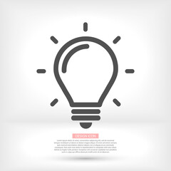 lightbulb icon 10 EPS. lorem ipsum Flat Design JPG