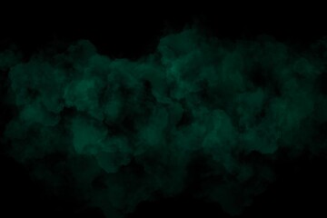 3d green  color splash on abstract black background