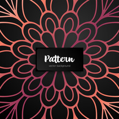 Vector ornamental mandala inspired ethnic art