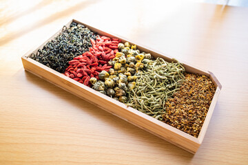 A box of herbal health tea