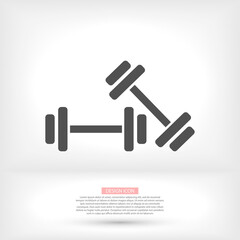 Dumbbell icon vector 10 eps design. lorem ipsum Flat Design JPG