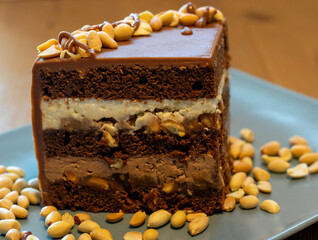 Chocolate peanut cake