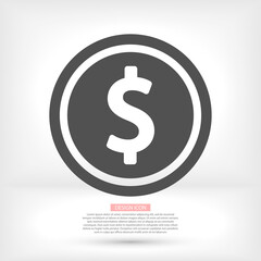 vector icon coin. lorem ipsum Flat Design JPG