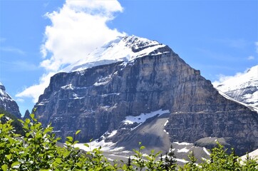 Rocky Mountain landscape with snow - Alberta, Canada