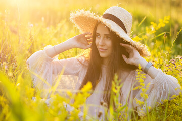 beautiful girl in hat