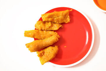 Indian Street Fried Food Spicy Bajji It's a Popular Tea Time Snacks From India