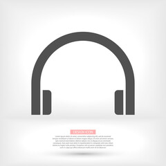 headphones icon vector. lorem ipsum Flat Design JPG