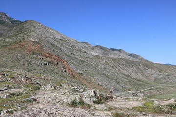 Landscape with mountains on Altai