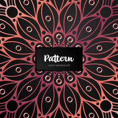 Vector ornamental mandala inspired ethnic art