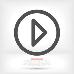 Play Video vector icon. lorem ipsum Flat Design JPG