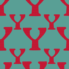 Y from the alfabet repeat pattern print background © Doeke