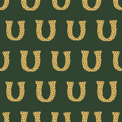 U from the alfabet repeat pattern print background © Doeke