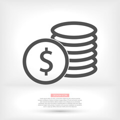 Money Coin Dollar Currency Vector Graphic 10 EPS Design
