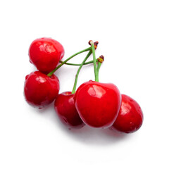 cherries isolated on white background