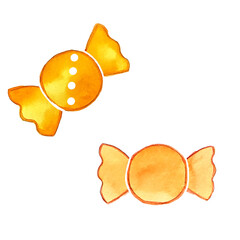 Naklejka premium ほんわかやさしいキャンディーイラスト